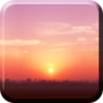 purple sunrise android application logo